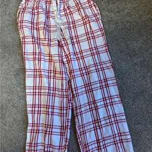 Victoria's Secret Red and White Plaid Pajama Pants